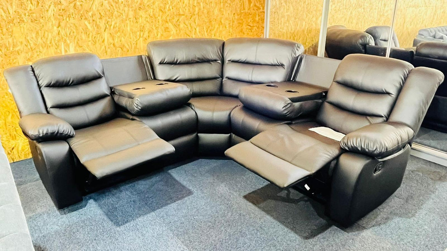 Malaga manual reclining leather corner sofa RRP: £1,899