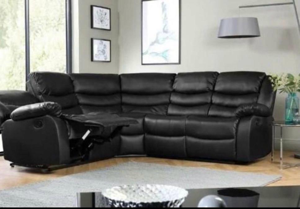 Corner sofa Malaga manual reclining leather