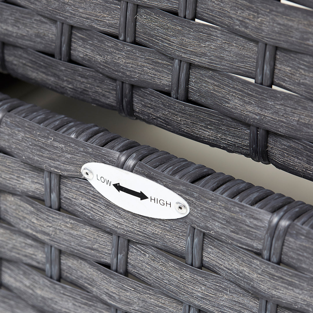 Firepit controls rattan