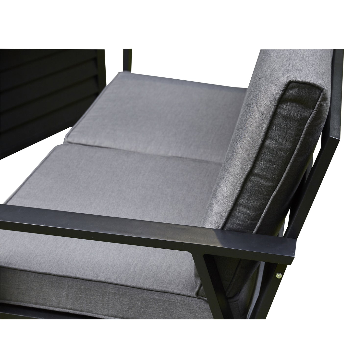 Sotogrande Aluminium Sofa Dining Set with Fire Pit - Grey