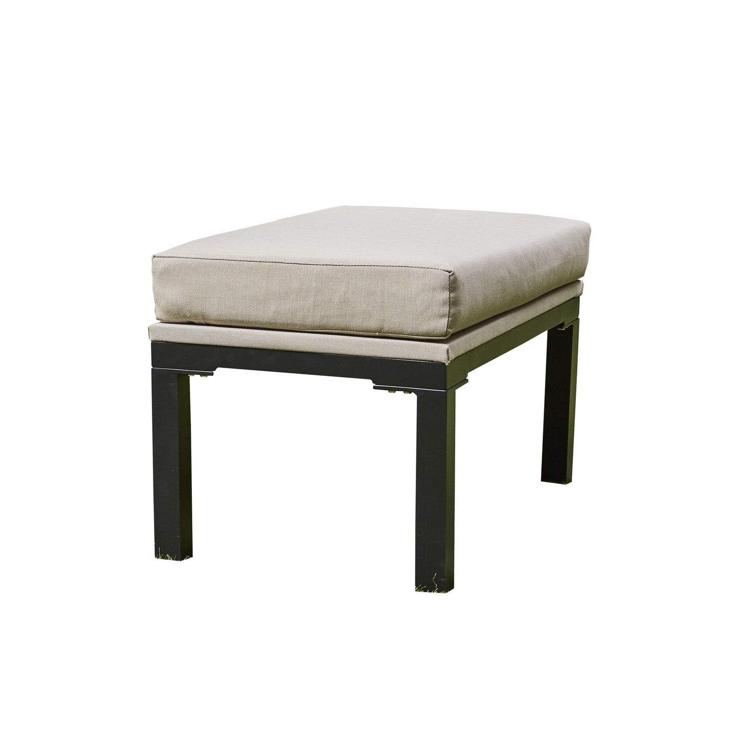 Modern L-Shaped 9-Seater Aluminium Patio Set with Fire Pit Table in Beige