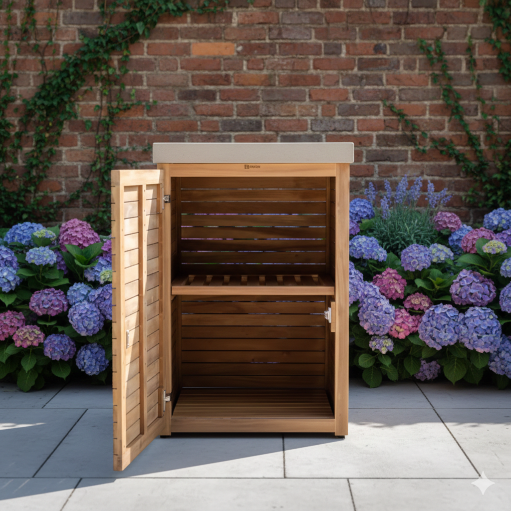Verano Jakarta Outdoor Kitchen Single Unit 60x60x90 - Acacia Wood