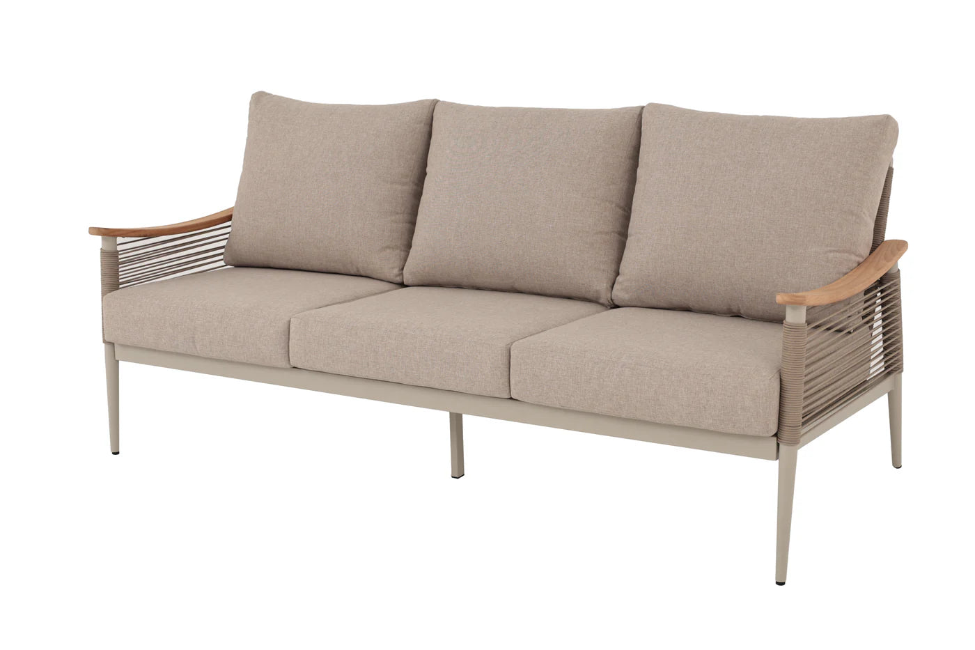 aRattan Republic RR254 3-seater woven rope sofa with rust-proof aluminium frame