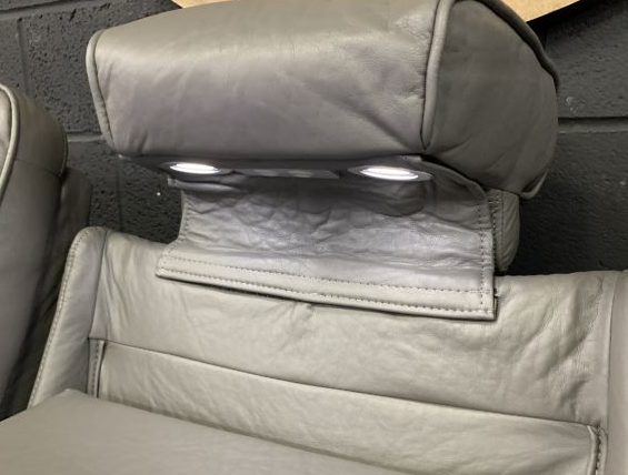 Cinema seat with lights
