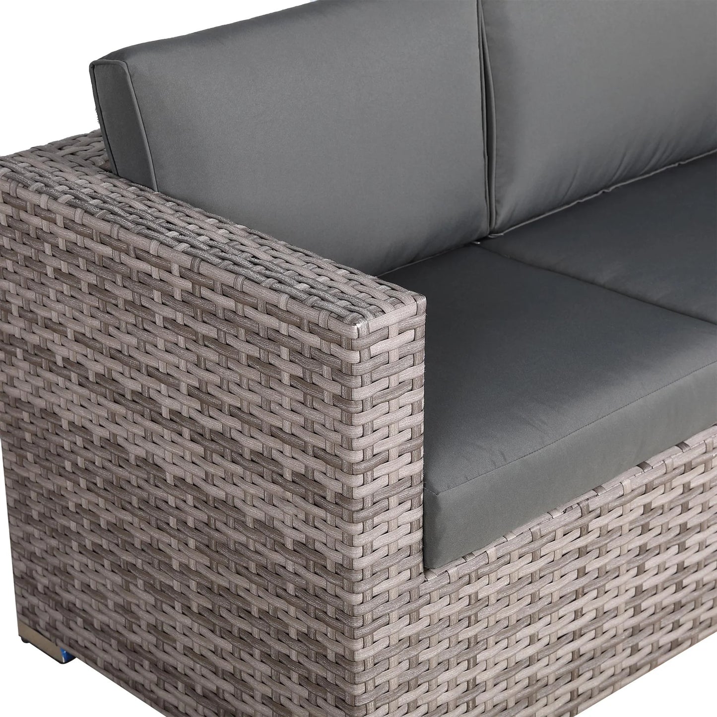 Close-up of Lille corner sofa armrest detail