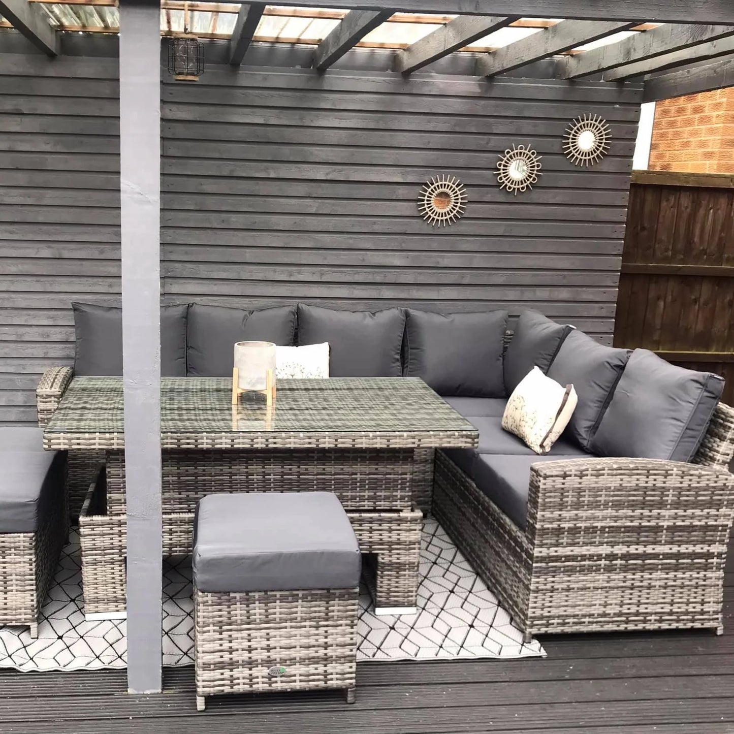 Harmony Corner Sofa with Rising Table