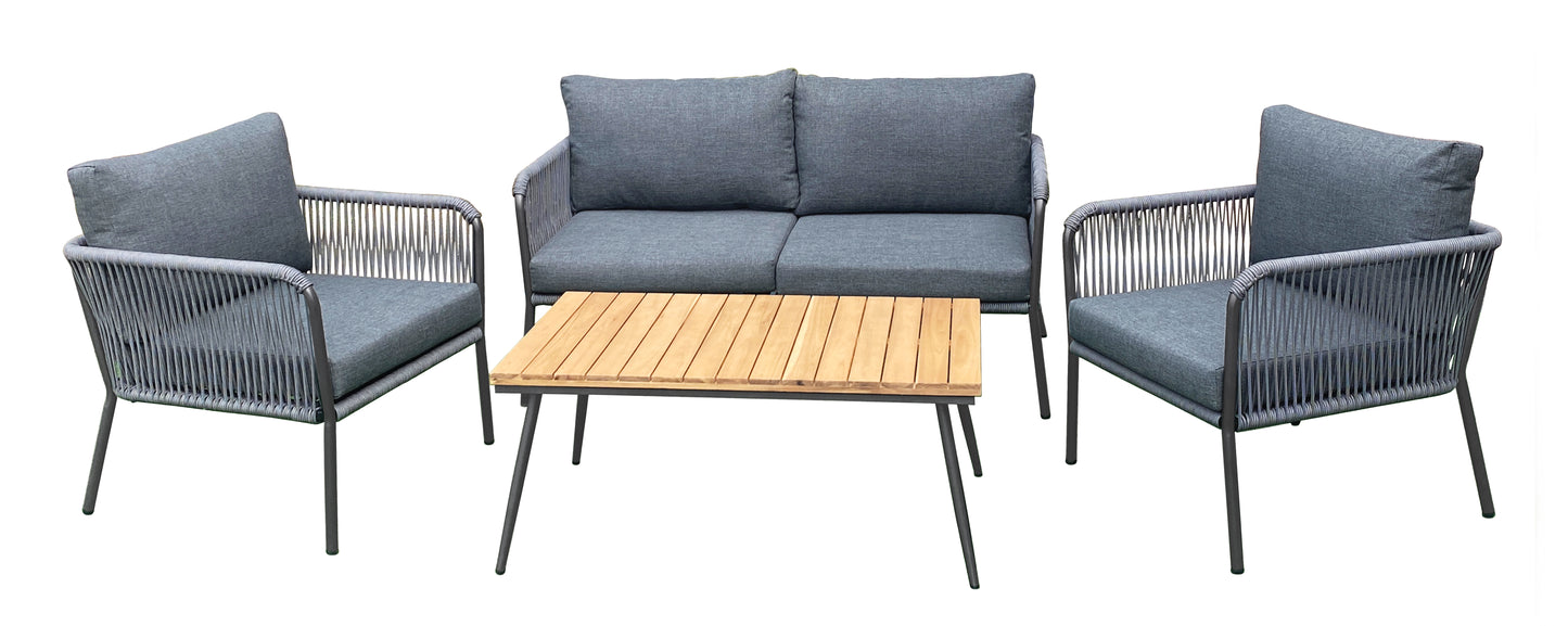 Charcoal garden coffee sofa set