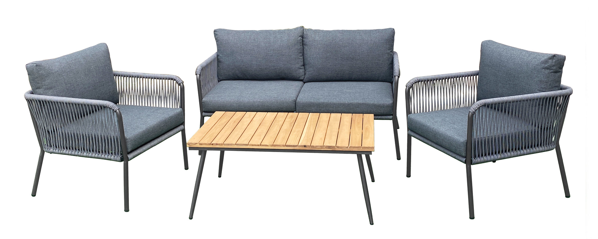 Charcoal garden coffee sofa set