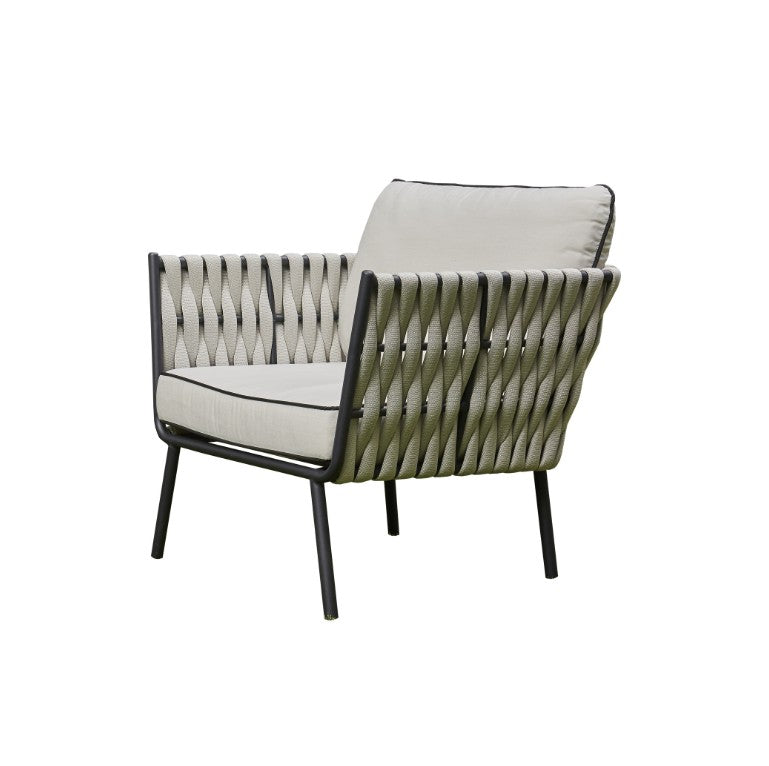 Garden Aluminium & Rope Lounge Set