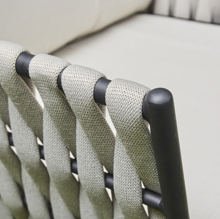 Garden Aluminium & Rope Lounge Set