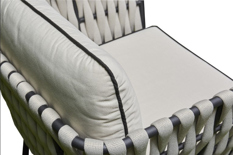 Garden Aluminium & Rope Lounge Set