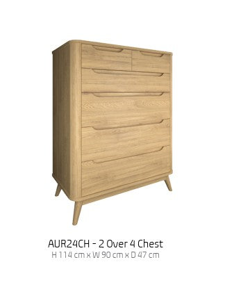 AURORA BEDROOM SET - 9 Piece Oak Bedroom set