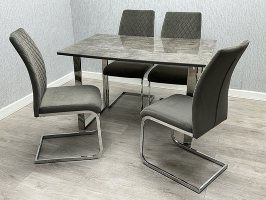 Singapore dining set concrete