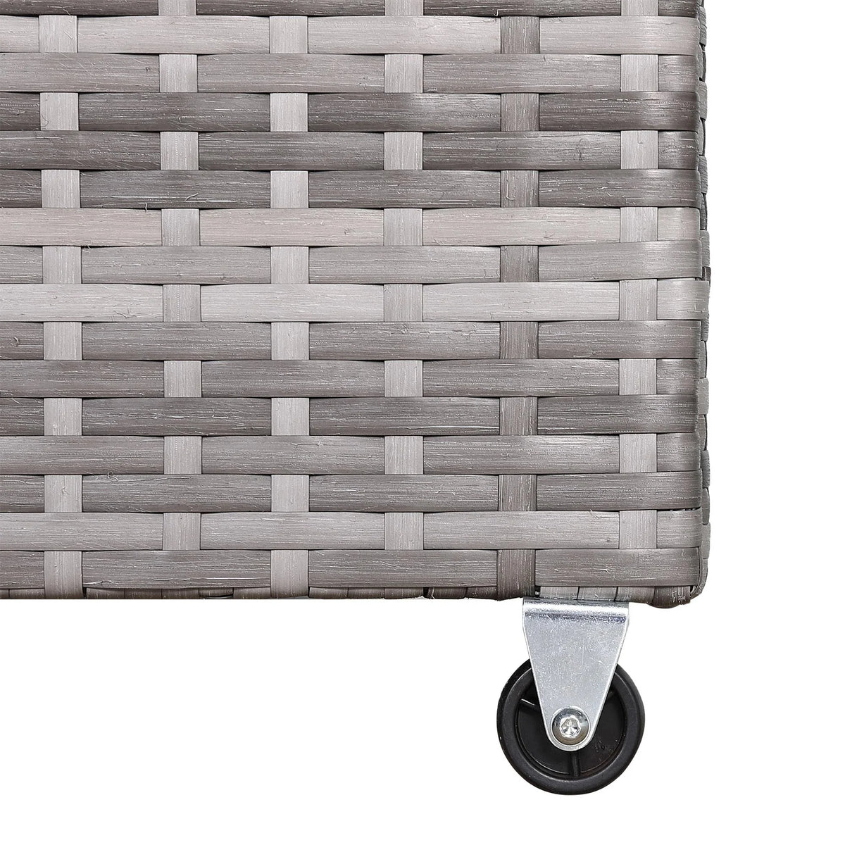 Grey Rattan Garden Storage Box 480L Cushion Box