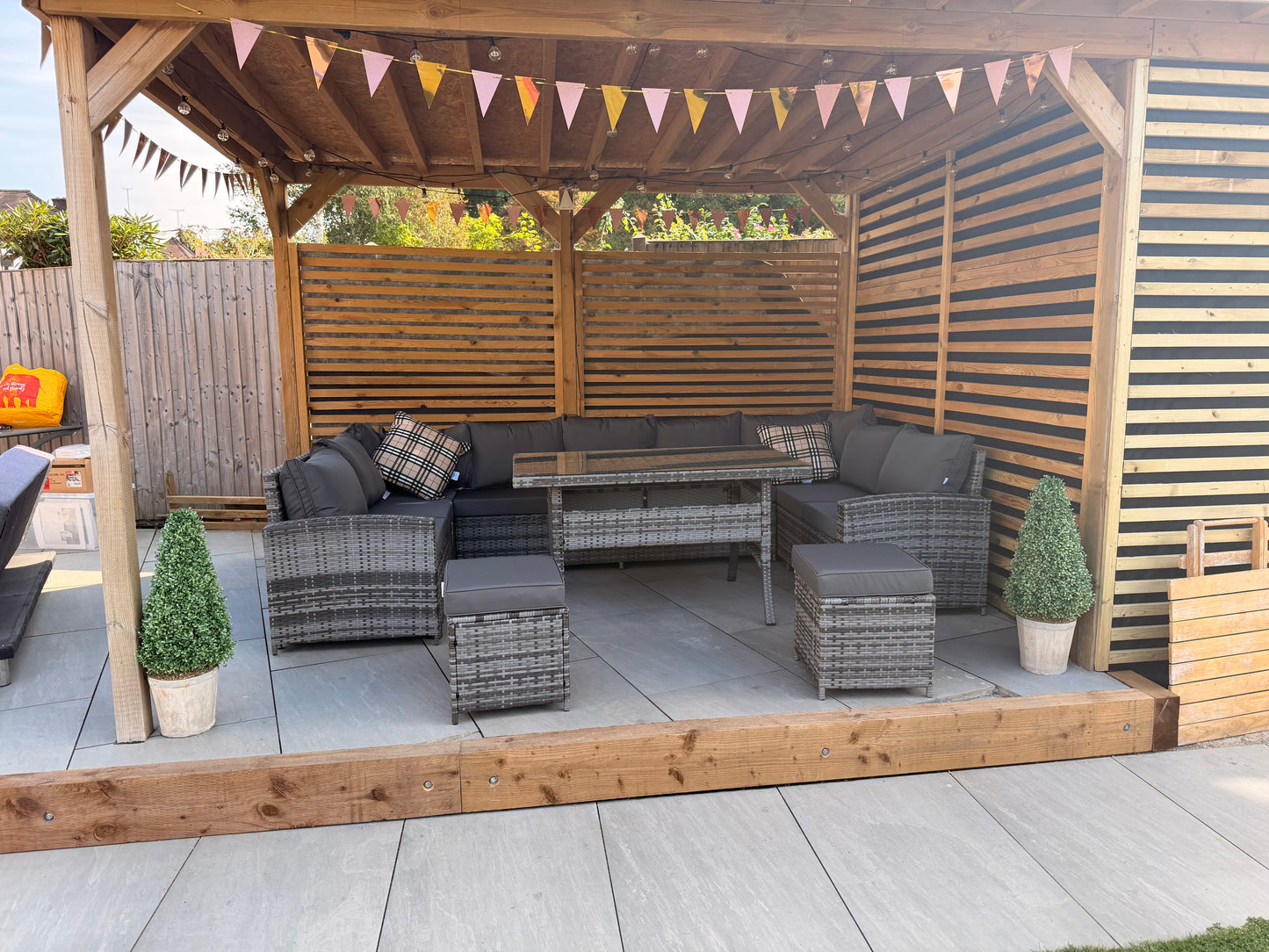 Sheena Premium Rattan Outdoor Corner Dining Set