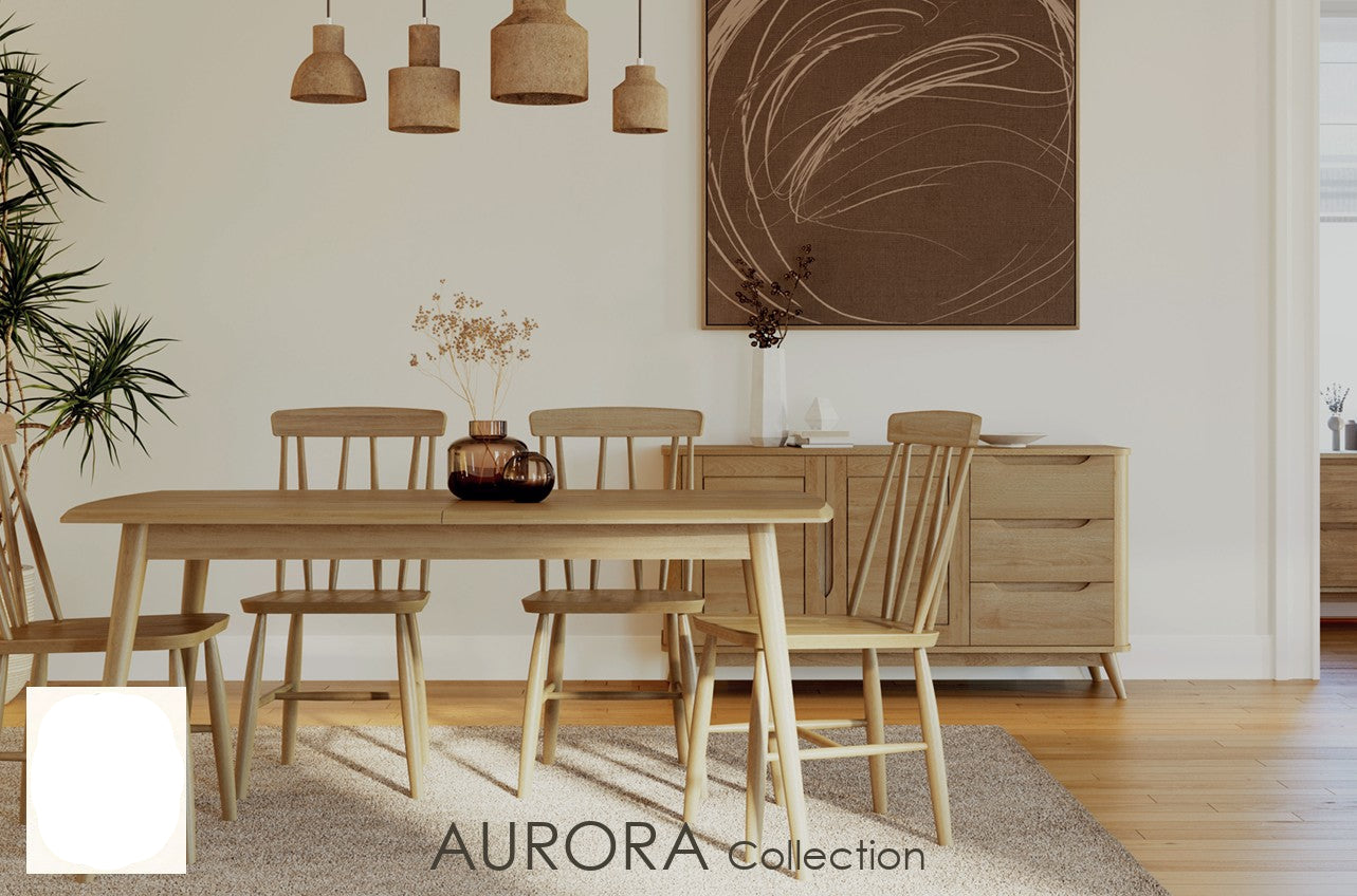 AURORA LOUNGE & DINING SET  11-piece scandinavian oak set
