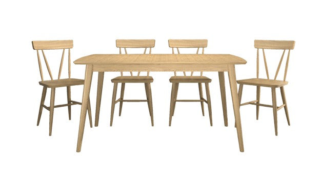 AURORA LOUNGE & DINING SET  11-piece scandinavian oak set