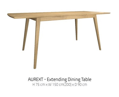 AURORA LOUNGE & DINING SET  11-piece scandinavian oak set