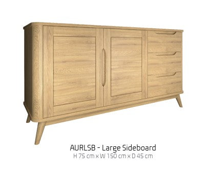 AURORA LOUNGE & DINING SET  11-piece scandinavian oak set