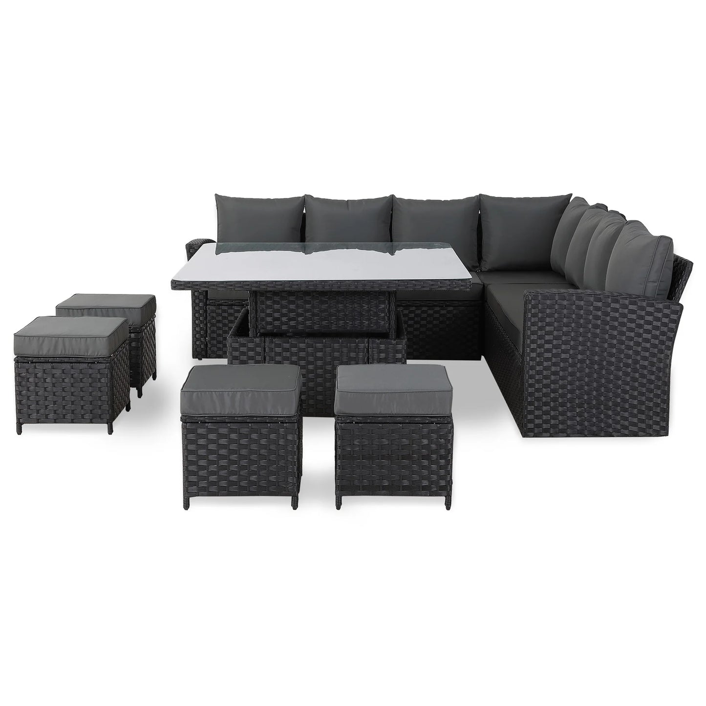 Bath 11 Seater L Shaped High Back Garden Furniture set