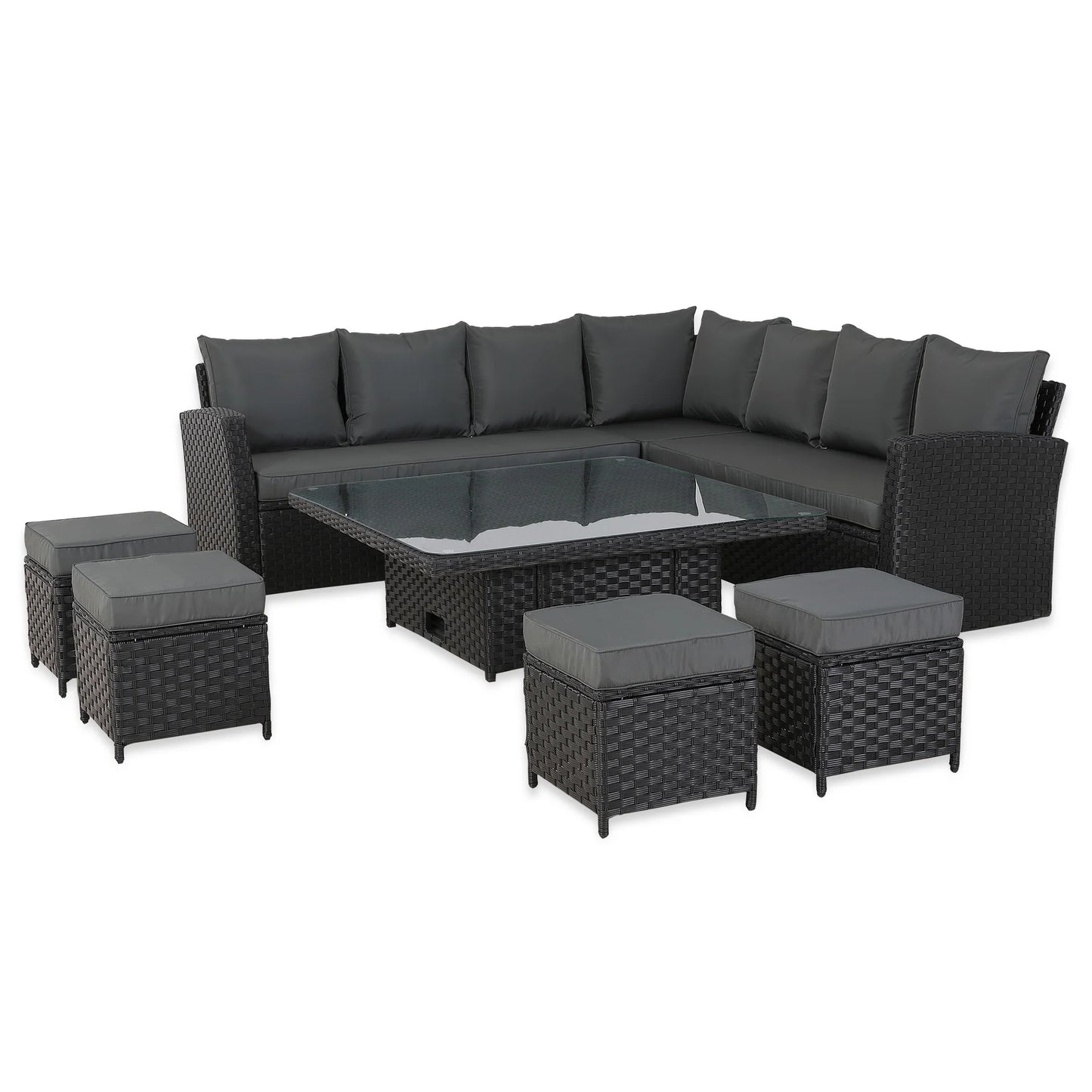 Bath 11 Seater L Shaped High Back Garden Furniture set