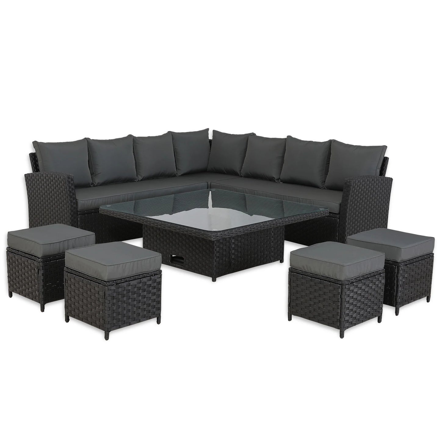 Bath 11 Seater L Shaped High Back Garden Furniture set