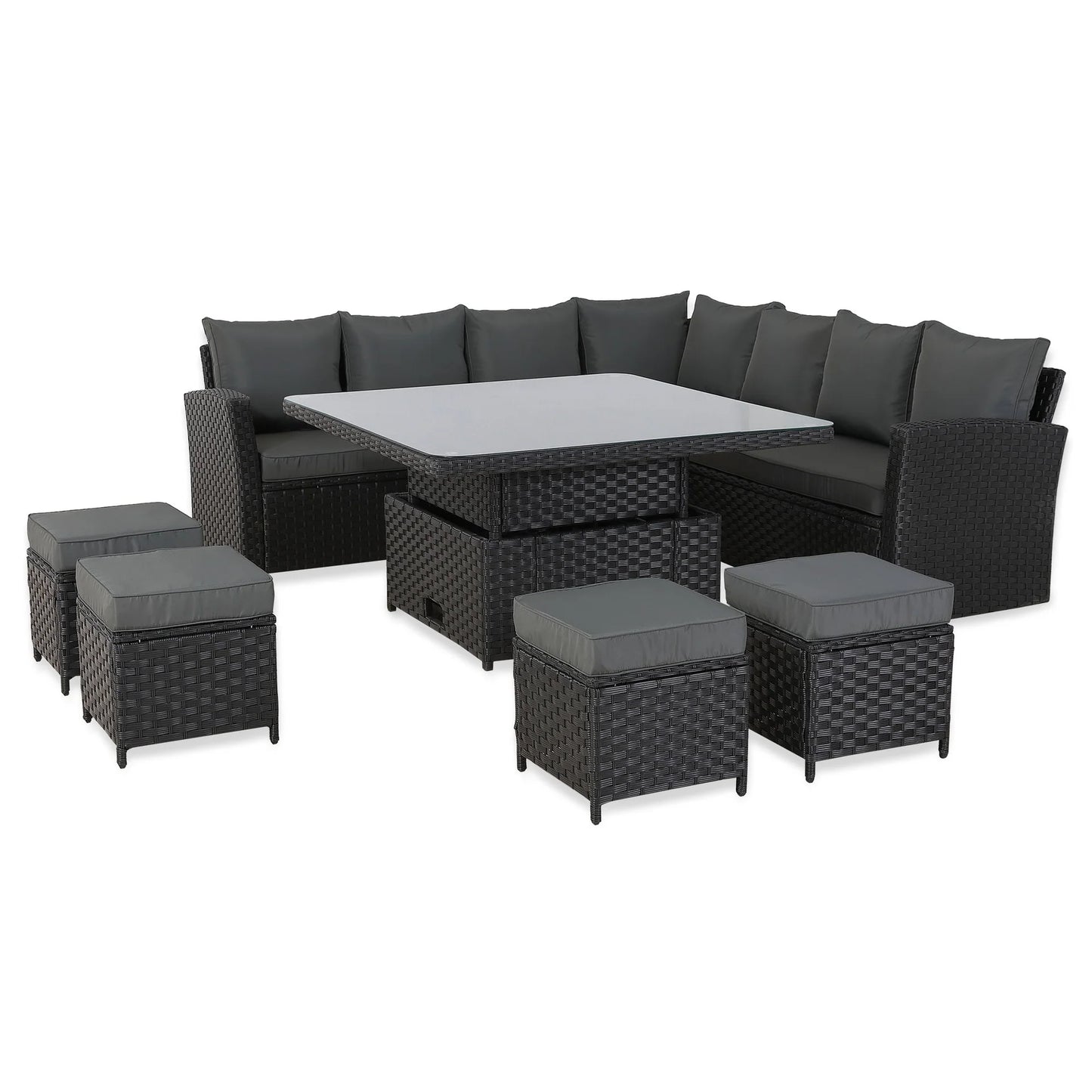 Bath 11 Seater L Shaped High Back Garden Furniture set