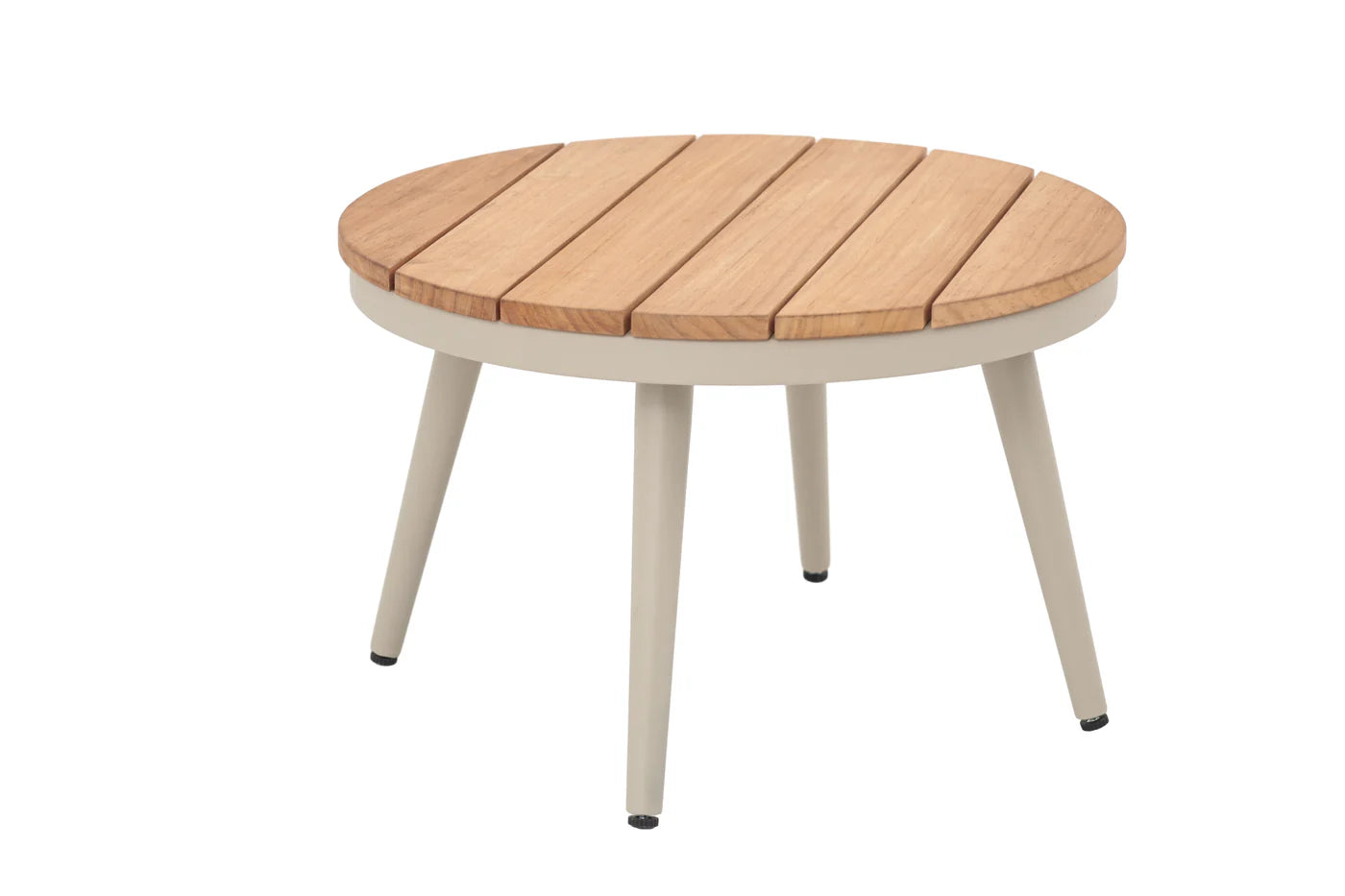 Rattan Republic RR254 round nesting side table and stool with FSC wood top