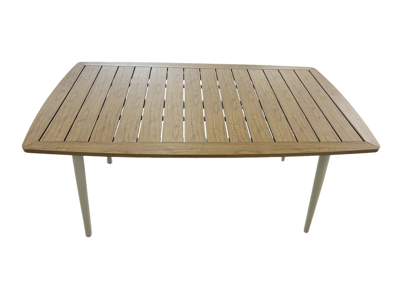 Contemporary Rope Weave Garden Sectional Sofa and Dining Table Set