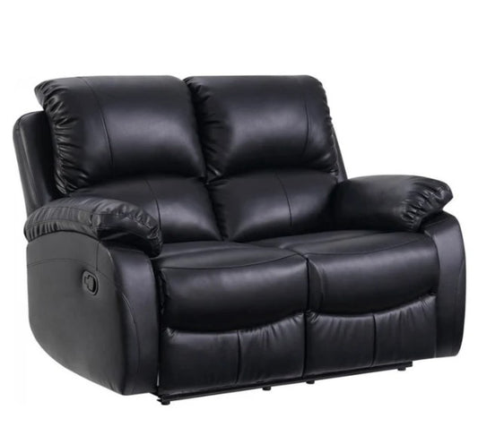 Malaga 2 Seat Manual Recliner in Black or Grey