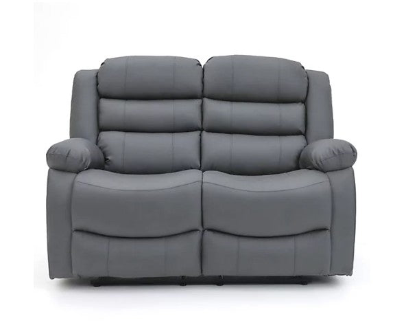 Malaga 2 Seat Manual Recliner in Black or Grey