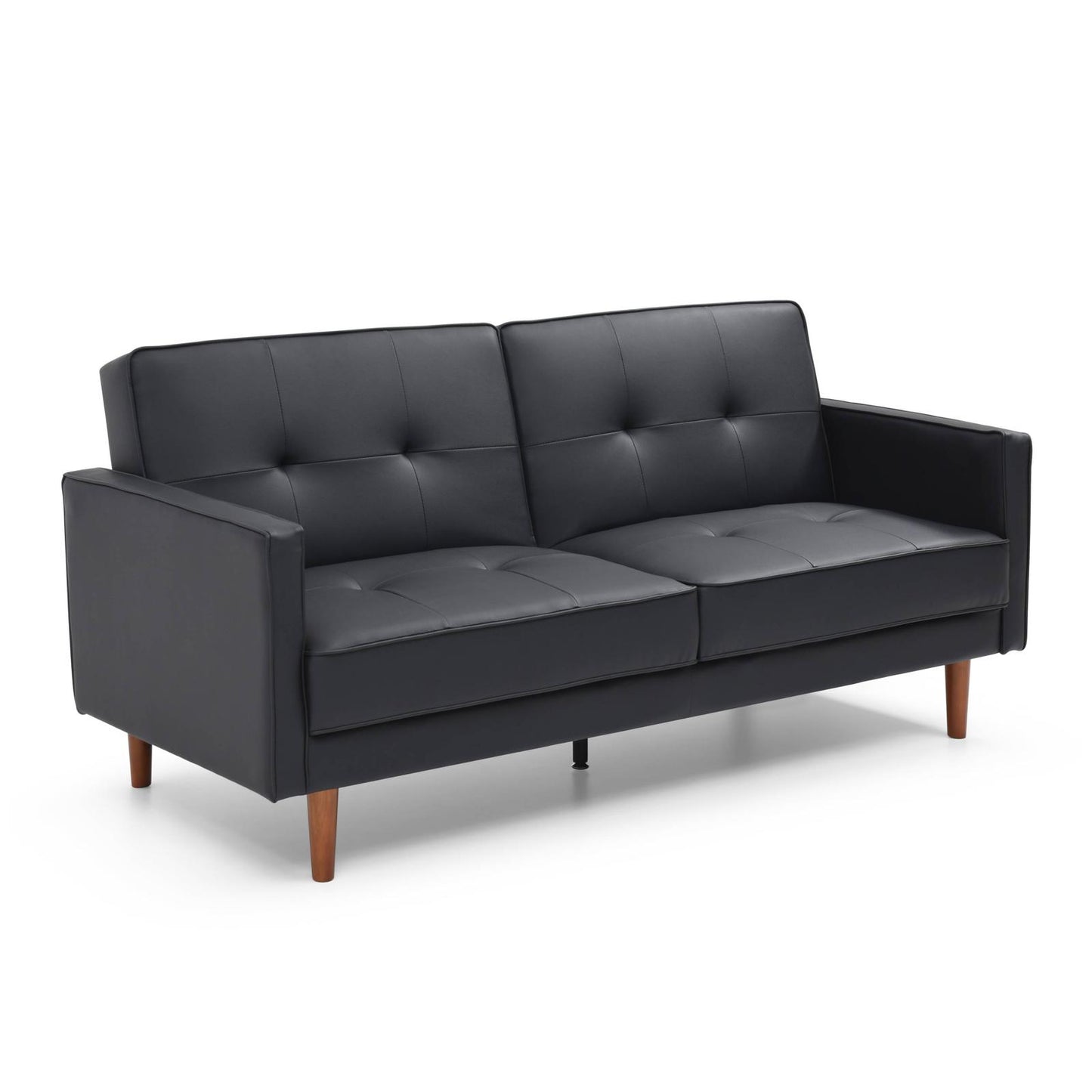 Slumber Leather effect Black 3 seater Sofa bed