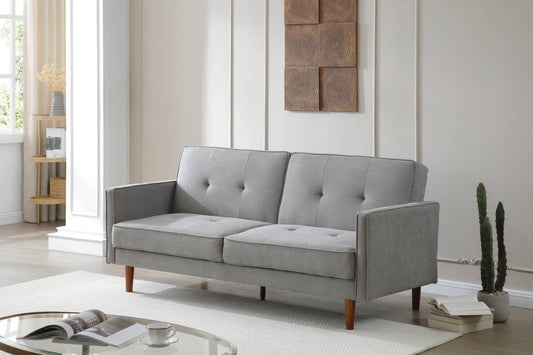 Slumber Linen Effect Grey 3 Seater Sofa Bed