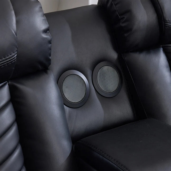 Zeus Leather Electric Recliners Corner Sofa