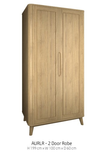 AURORA BEDROOM SET - 9 Piece Oak Bedroom set