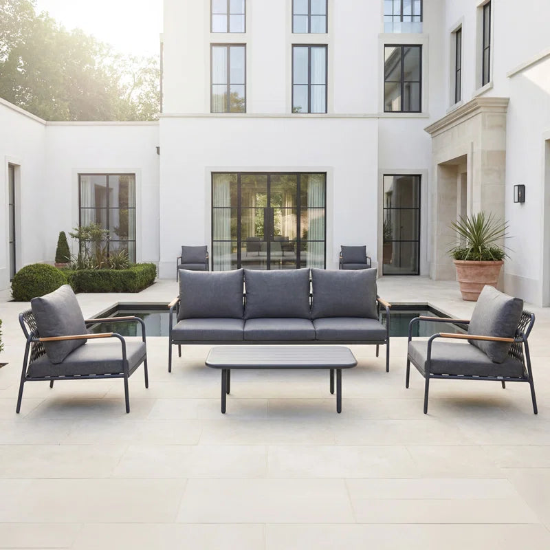 Verano Patio 5 Seat Sofa Set with Coffee Table